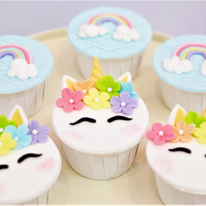 Unicorn Fondant Cupcakes (6 pcs)